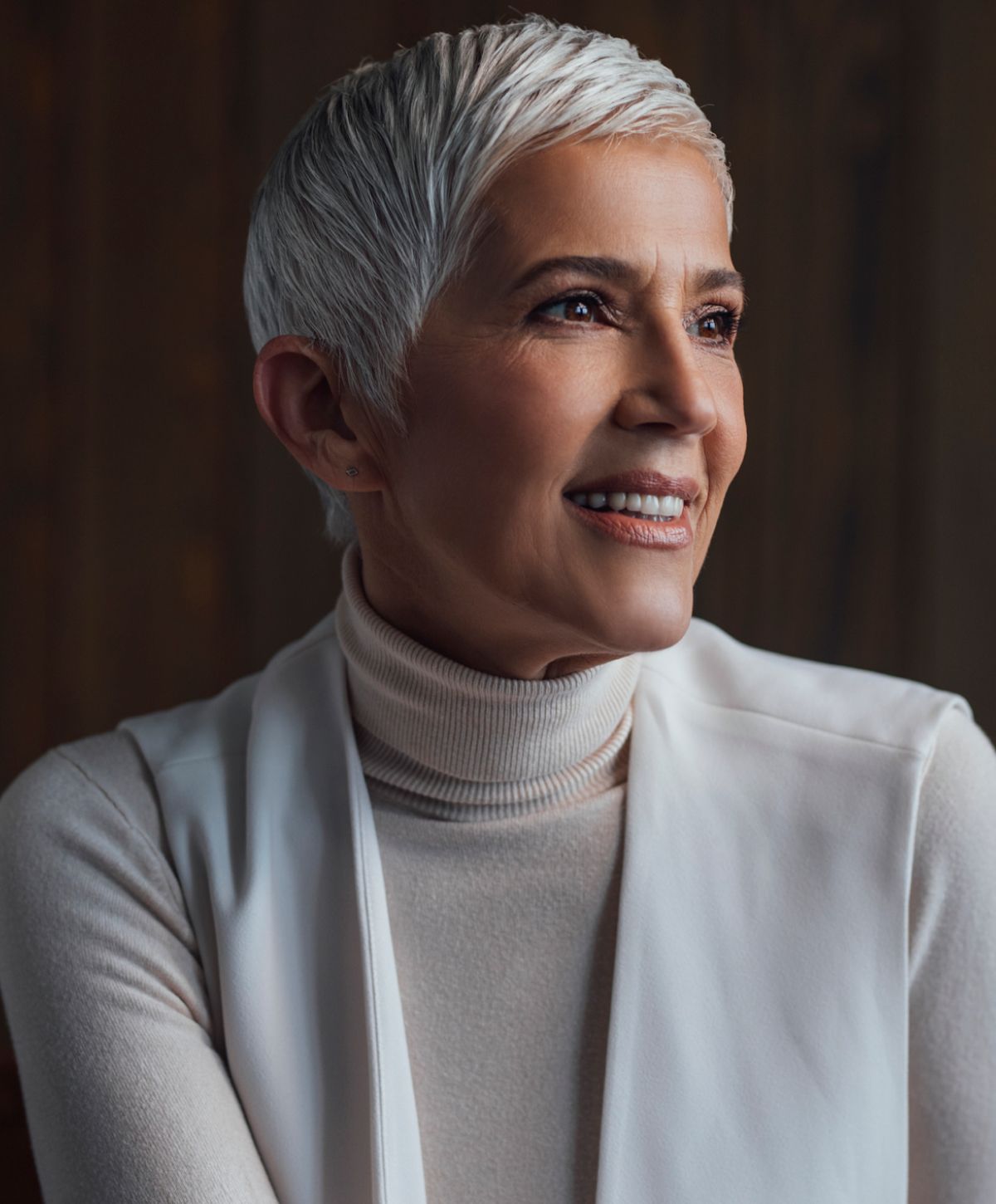 paramus dental implants model with white hair